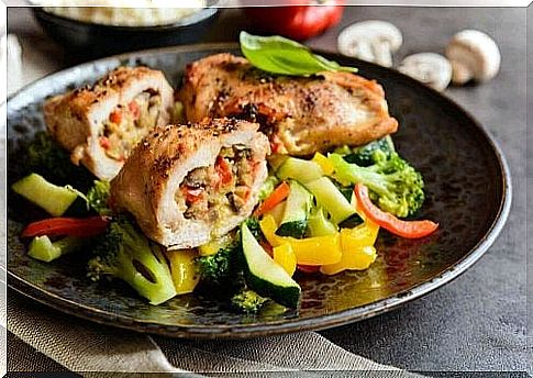 Stuffed chicken breast