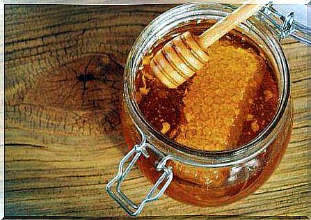 Honey helps with an irritated throat