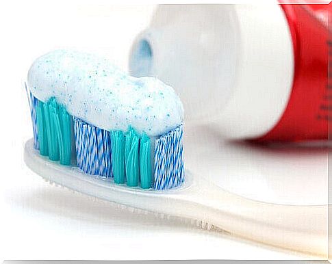 toothbrush with toothpaste