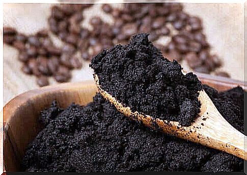 Reusable items such as coffee grounds