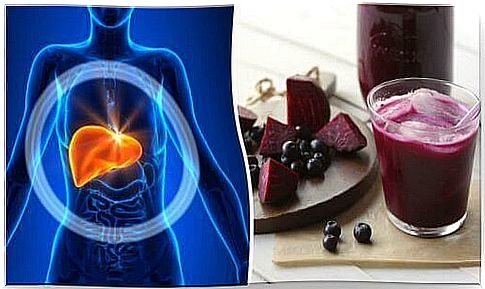 Smoothie with blueberry and beetroot to detox your liver