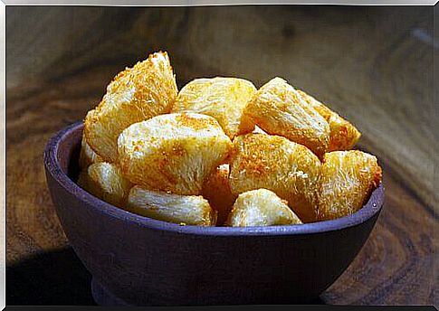 A bowl of cassava