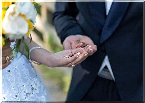 Hands of the Bride and Groom