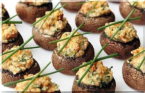 vegan stuffed mushrooms