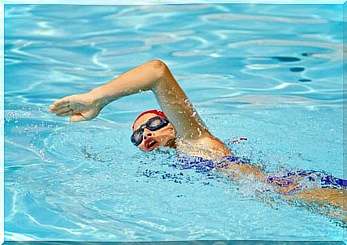 Staying in shape after 50 by swimming