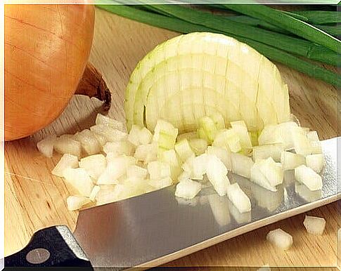 sliced ​​onion