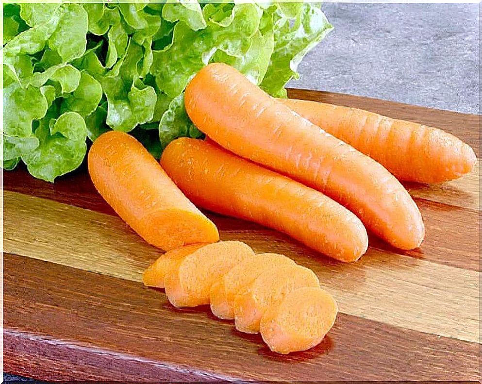 carrots and cut carrots