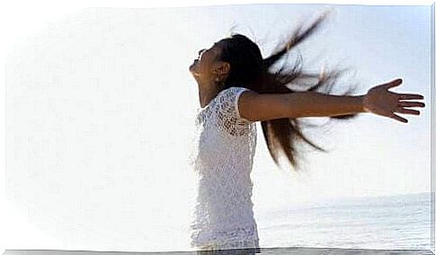 Woman enjoying the outdoors