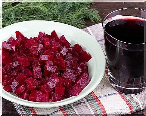 Pieces of beetroot