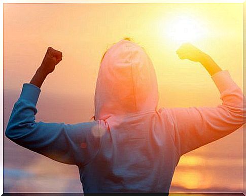 Fit Woman Watching A Sunset